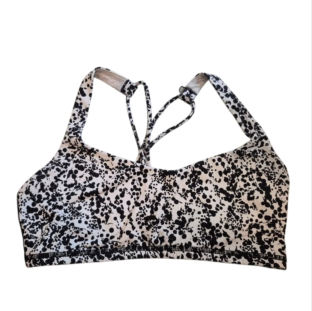 Lululemon Exercise Top Women's Black and White Sports‎ Bra 6